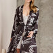 Pierre Cardin Kadın Saten Empirme Gecelik Sabahlık Takım