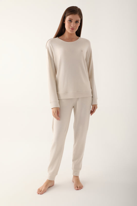 Pierre Cardin Kadın Uzun Kollu Büyük Beden Pijama Takımı Süprem