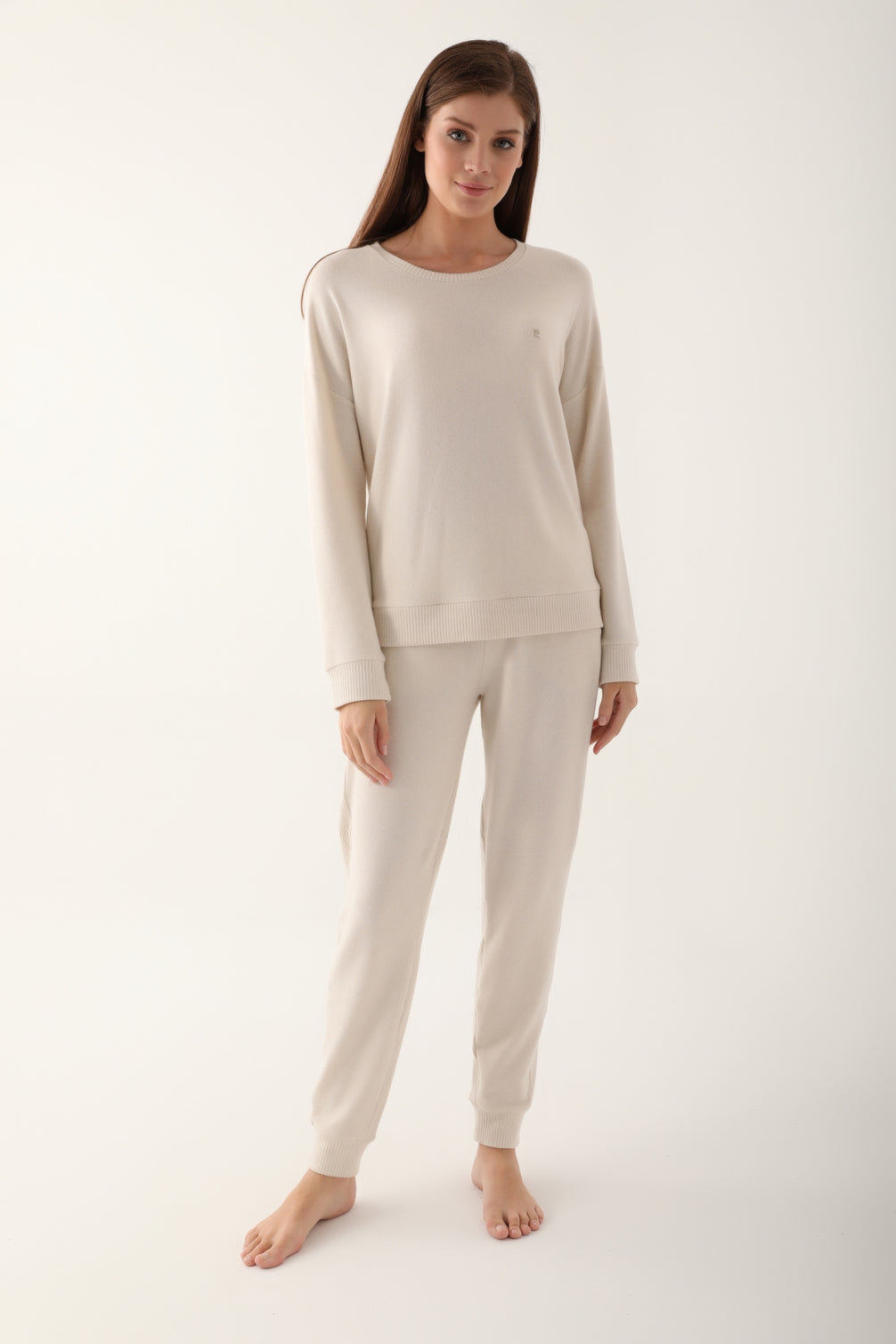 Pierre Cardin Kadın Uzun Kollu Büyük Beden Pijama Takımı Süprem