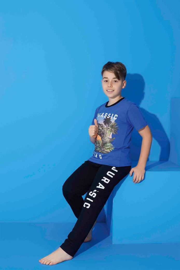 Pijamax Erkek Çocuk Pijama Takımı Kısa Kollu King Baskılı