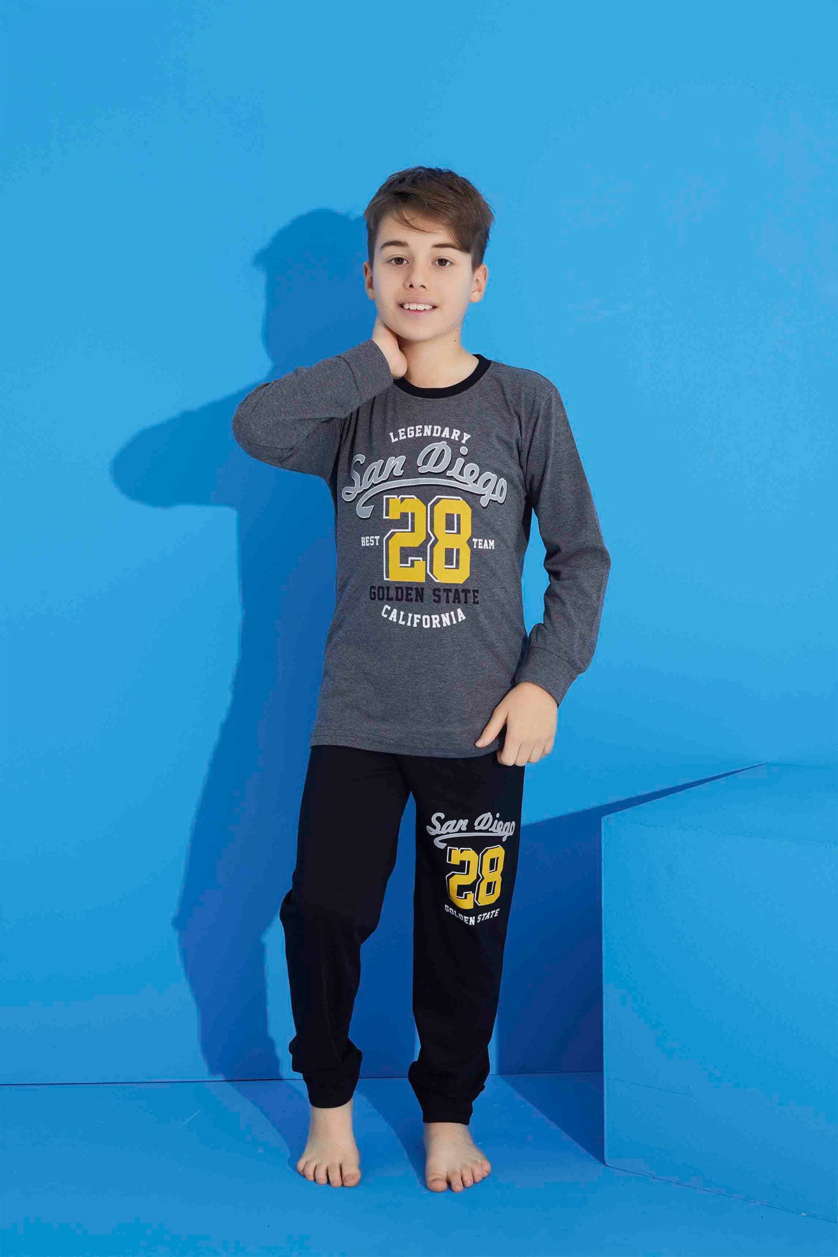 Pijamax Erkek Çocuk Pijama Takımı Uzun Kollu Baskılı
