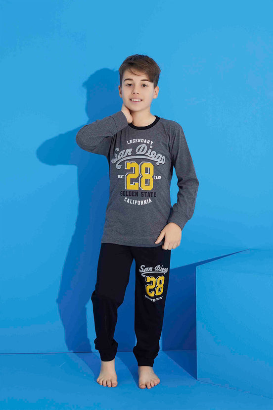 Pijamax Erkek Çocuk Pijama Takımı Uzun Kollu Baskılı