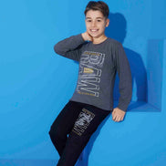 Pijamax Erkek Çocuk Pijama Takımı Uzun Kollu Baskılı Raw
