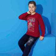 Pijamax Erkek Çocuk Pijama Takımı Uzun Kollu Baskılı Raw