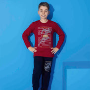 Pijamax Erkek Çocuk Pijama Takımı Uzun Kollu Baskılı Raw