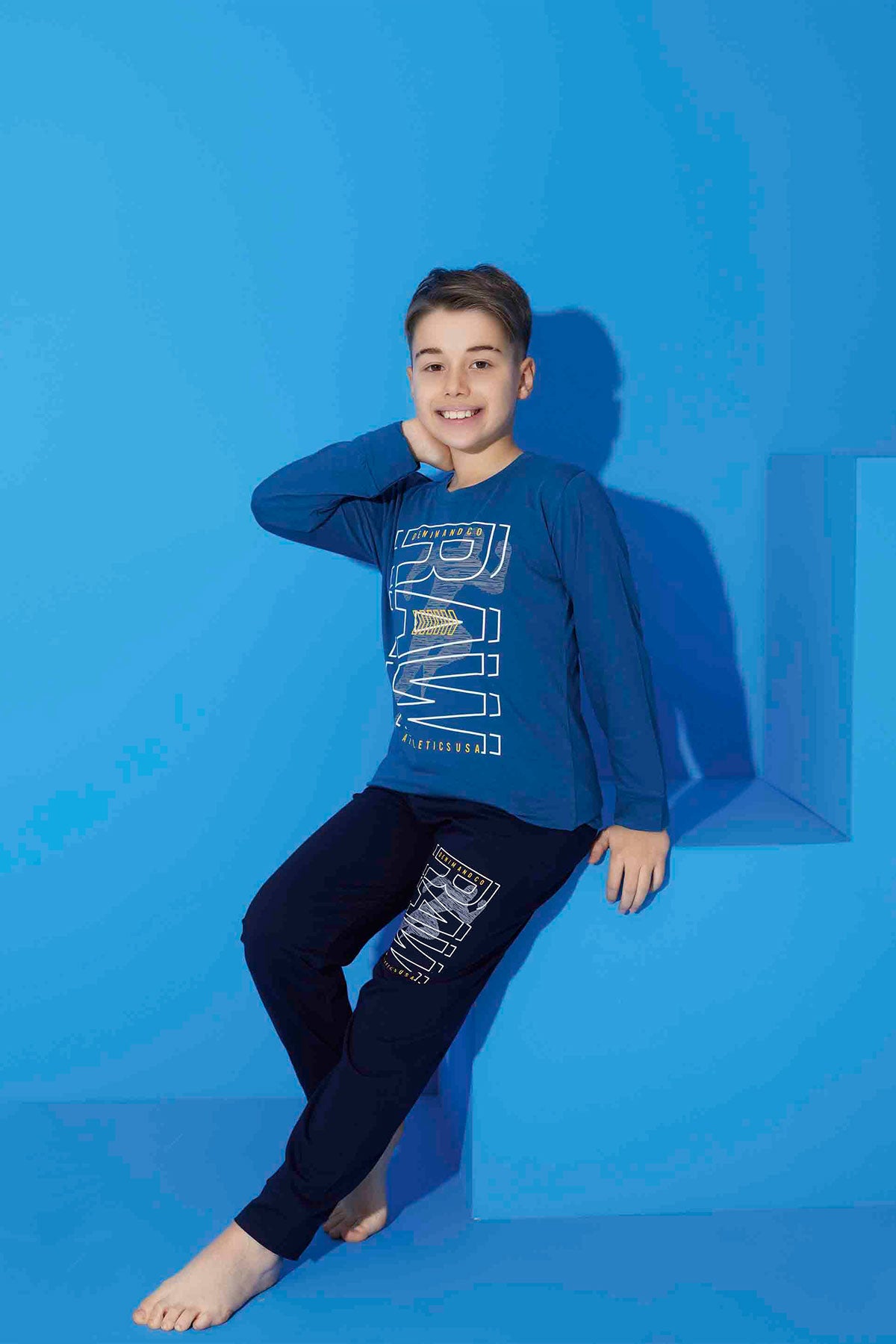 Pijamax Erkek Çocuk Pijama Takımı Uzun Kollu Baskılı Raw