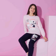 Pijamax Kız Çocuk Pijama Takımı Uzun Kollu Baskılı Panda