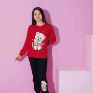 Pijamax Kız Çocuk Pijama Takımı Uzun Kollu Love Ayıcık Baskılı