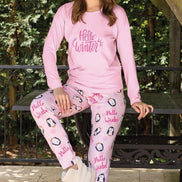 Pijamoni Kadın Pijama Takımı Termal Uzun Kollu Bisiklet Yaka