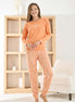 Pijamoni Kadın Pijama Takımı Uzun Kollu Bisiklet Yaka Termosoft Manşetli Paça