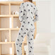 Pijamoni Kadın Pijama Takımı Uzun Kollu Bisiklet Yaka Waffle Kumaş Kalpli