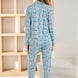 Pijamoni Kadın Pijama Takımı Uzun Kollu Gömlek Yaka Desenli Sofya