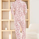 Pijamoni Kadın Pijama Takımı Uzun Kollu Gömlek Yaka Waffle Kumaş Büyük Kalp Desenli