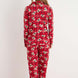 Pijamoni Kadın Pijama Takımı Uzun Kolu Gömlek Yaka Ayıcık Desenli Süet