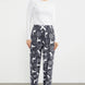 Pijamoni Kadın Tek Alt Pijama Baskılı Kadife