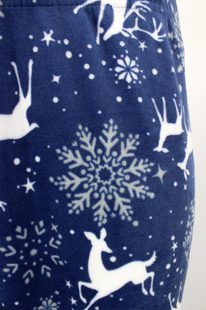 Pijamoni Kadın Tek Alt Pijama Baskılı Kadife