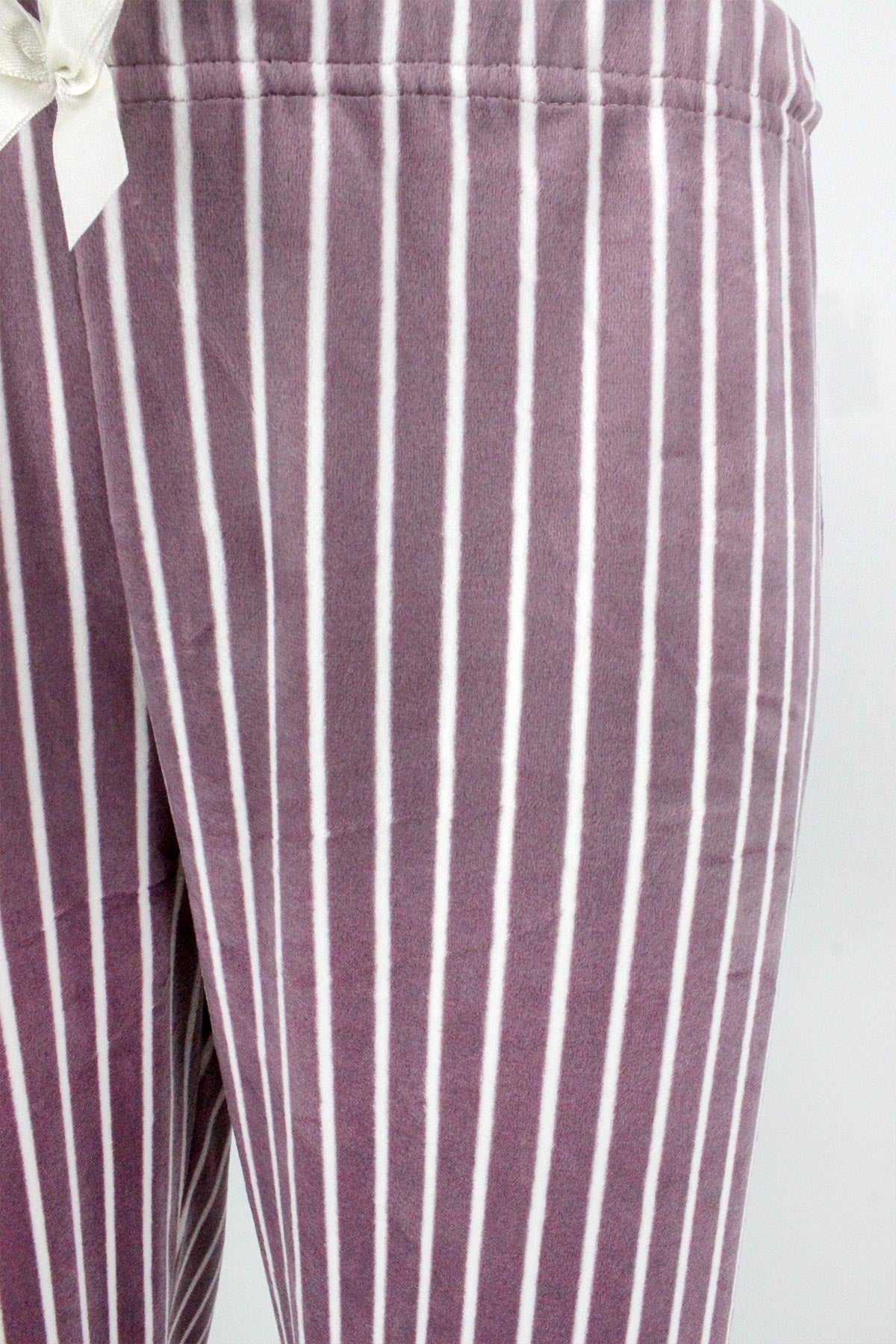 Pijamoni Kadın Tek Alt Pijama Baskılı Kadife