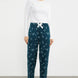 Pijamoni Kadın Tek Alt Pijama Baskılı Kadife