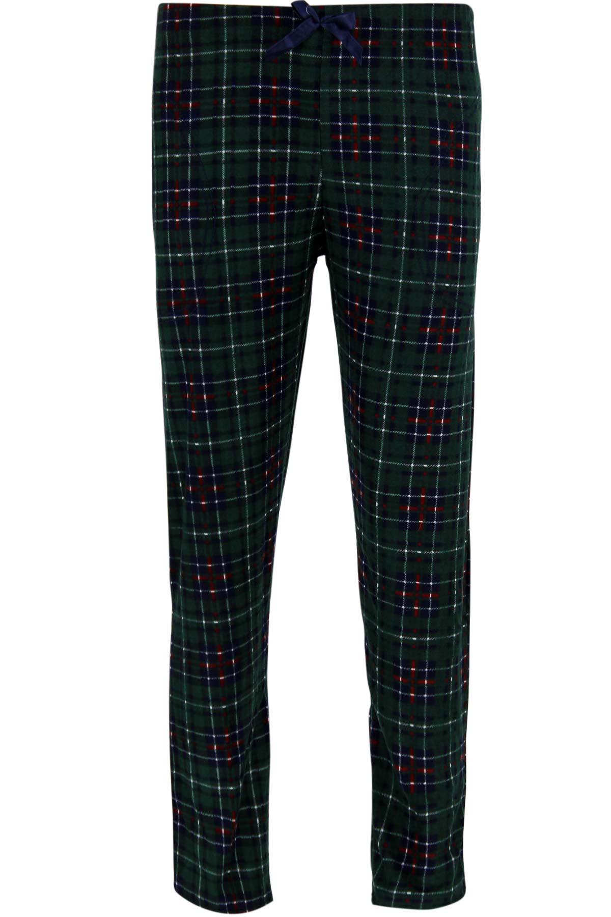 Pijamoni Kadın Tek Alt Pijama Cepli Desenli Süet Büyük Beden