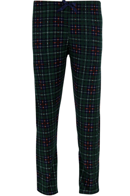 Pijamoni Kadın Tek Alt Pijama Cepli Desenli Süet Büyük Beden