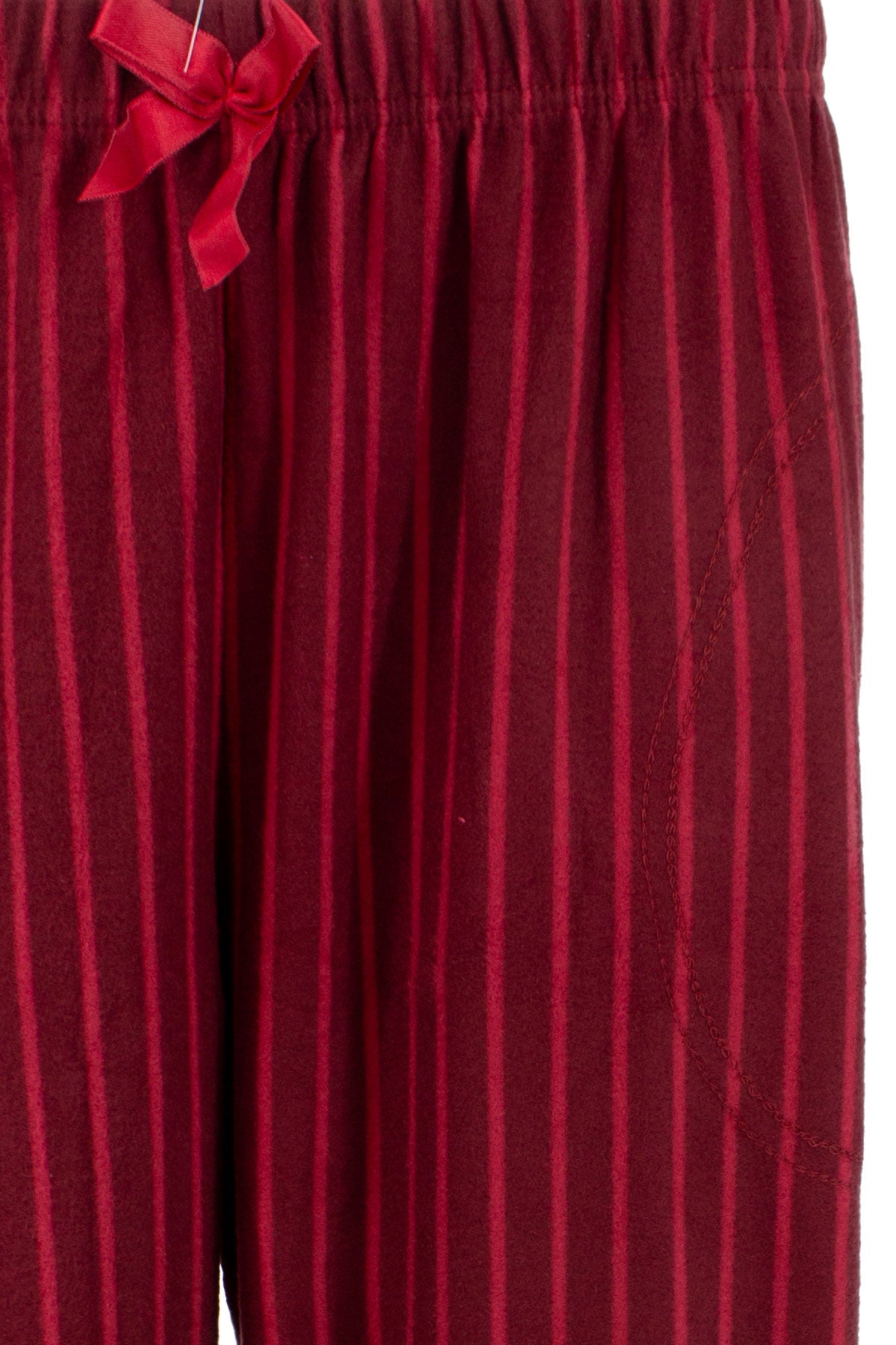 Pijamoni Kadın Tek Alt Pijama Cepli Desenli Süet Büyük Beden