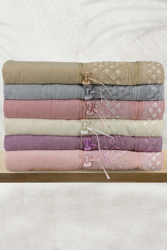 Pınarca Çift Güpürlü El Yüz Havlusu 50x90