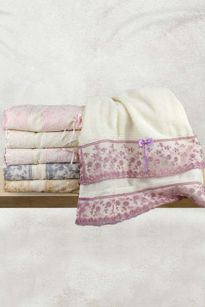 Pınarca Çift Güpürlü El Yüz Havlusu 50x90