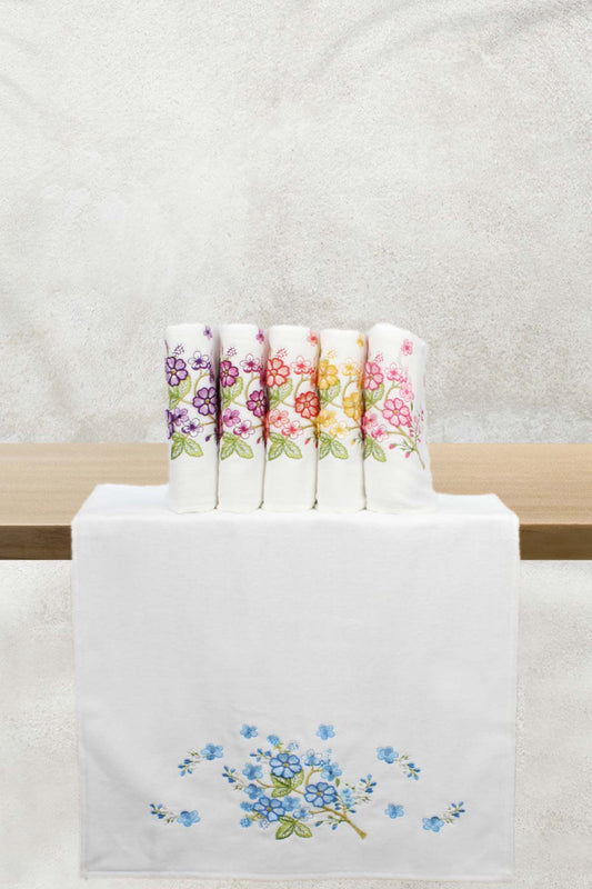 Pınarca El Yüz Havlusu Kadife 3d Nakışlı Havlu 50x90