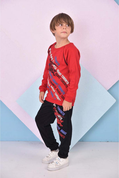 Pınarca Erkek Çocuk Atlı İnterlok Pijama Takımı