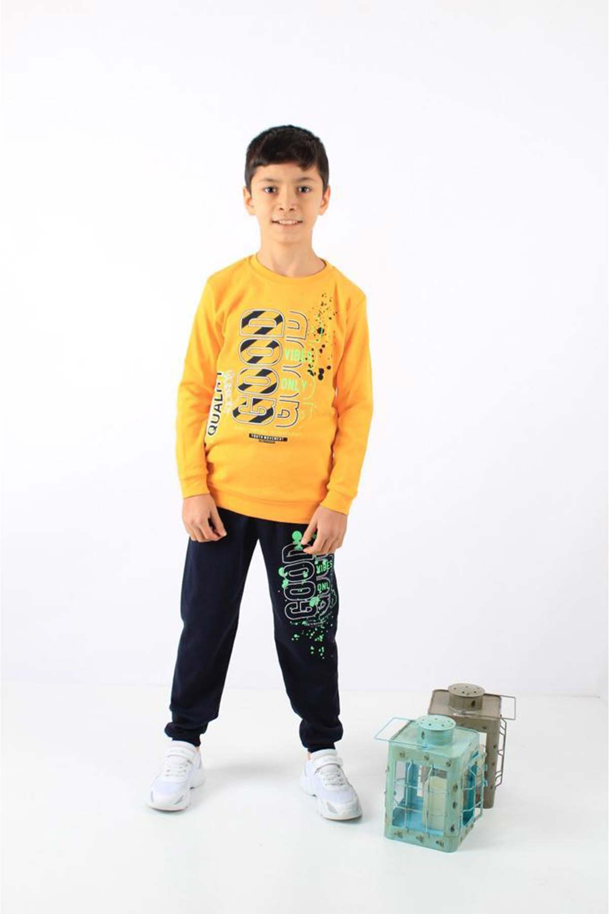 Pınarca Erkek Çocuk Good Baskılı Pijama Takımı