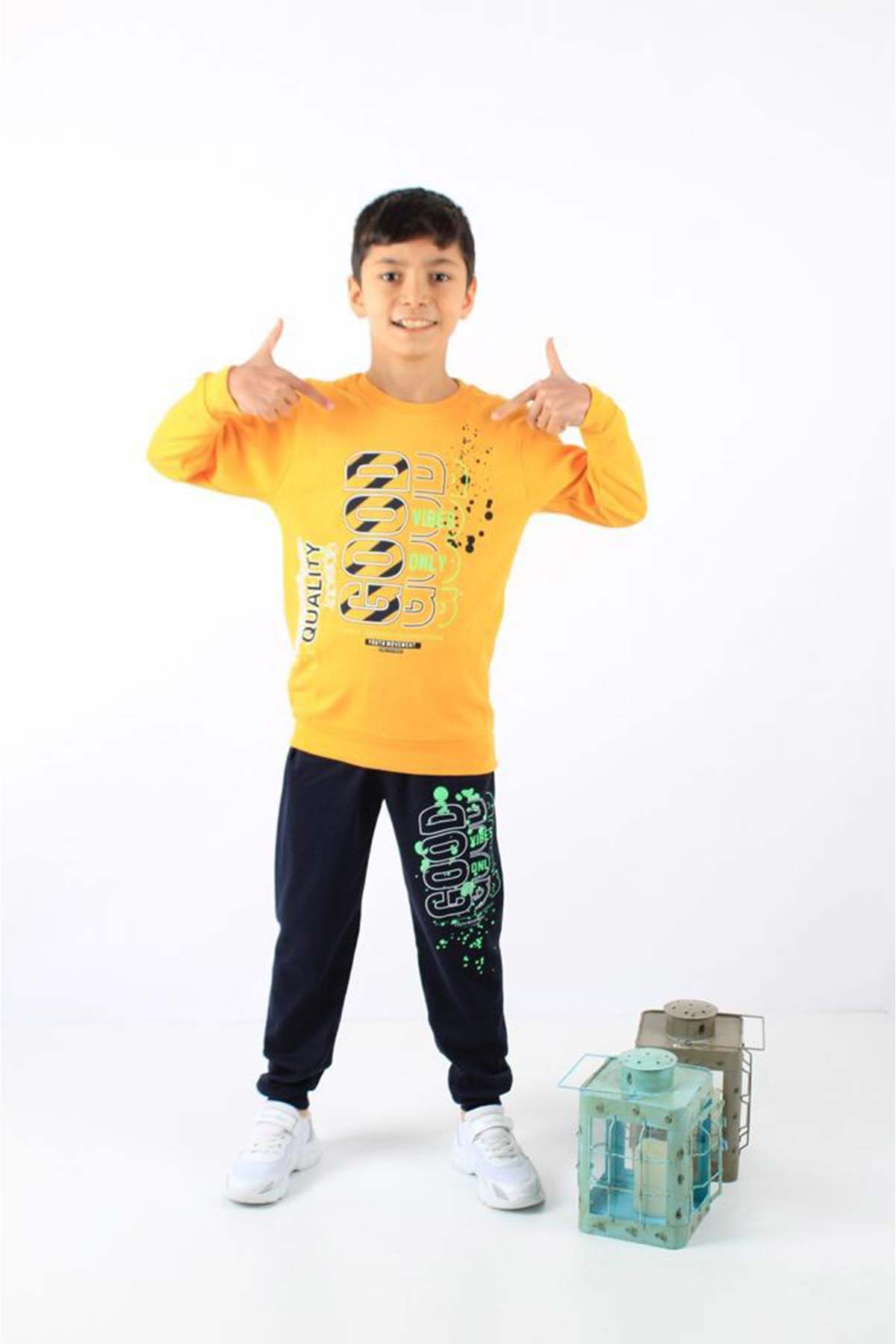 Pınarca Erkek Çocuk Good Baskılı Pijama Takımı