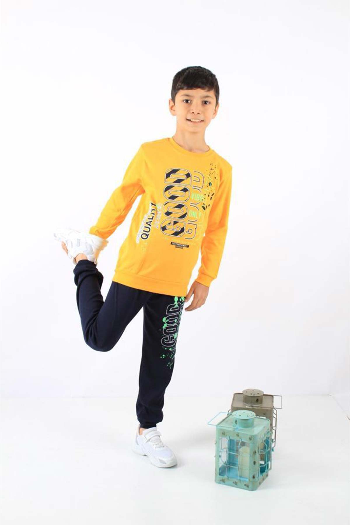 Pınarca Erkek Çocuk Good Baskılı Pijama Takımı