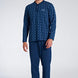 Pınarca Erkek Pijama Takımı Uzun Kollu Düğmeli Bisiklet Yaka Desenli