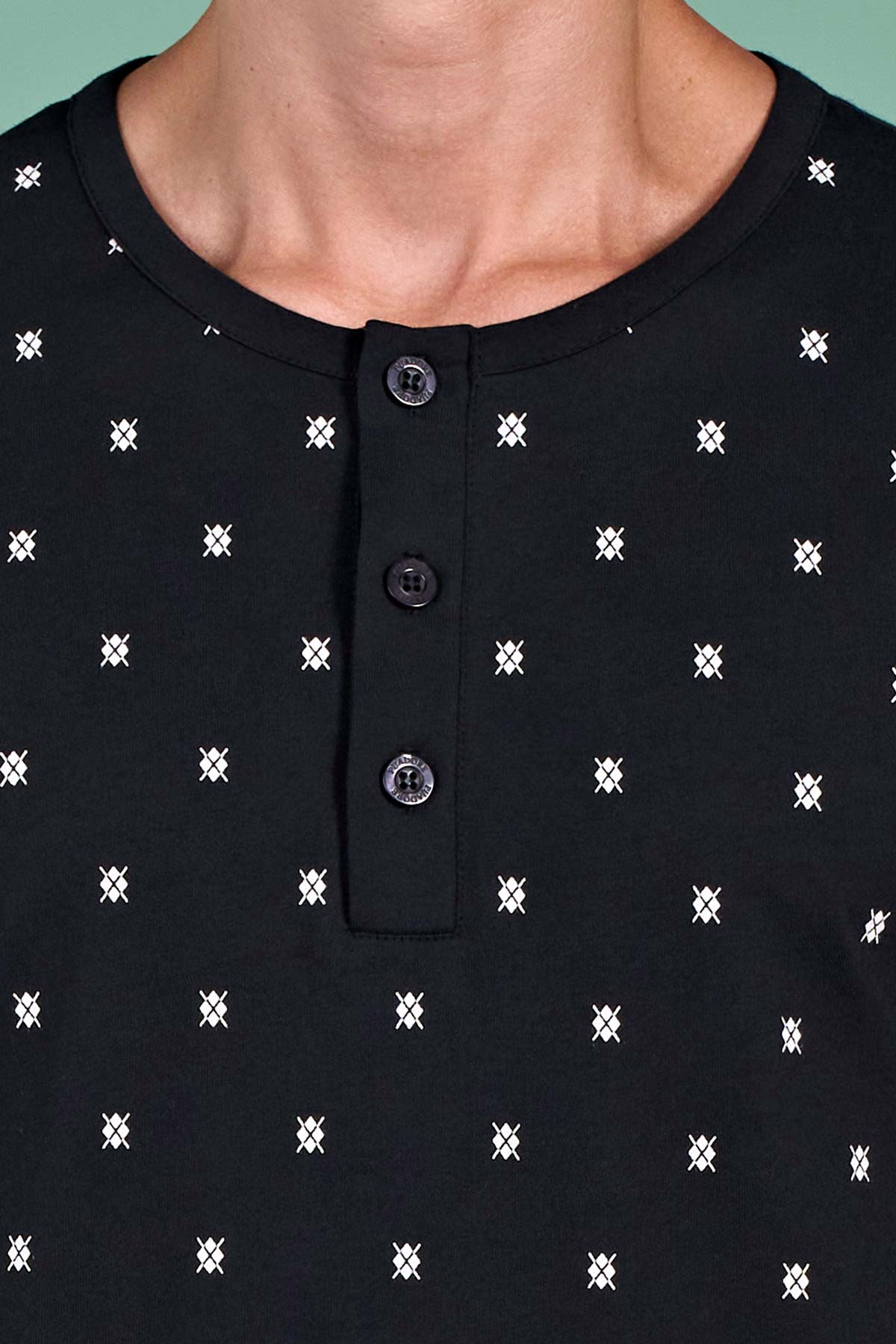 Pınarca Erkek Pijama Takımı Uzun Kollu Düğmeli Büyük Beden Desenli Pamuklu