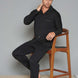 Pınarca Erkek Pijama Takımı Uzun Kollu Gömlek Yaka Düz Yaka Çizgili Cepli Pamuklu