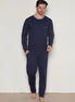 Pınarca Erkek Pijama Takımı Uzun KolluCepli Düğmeli Uzun Kollu