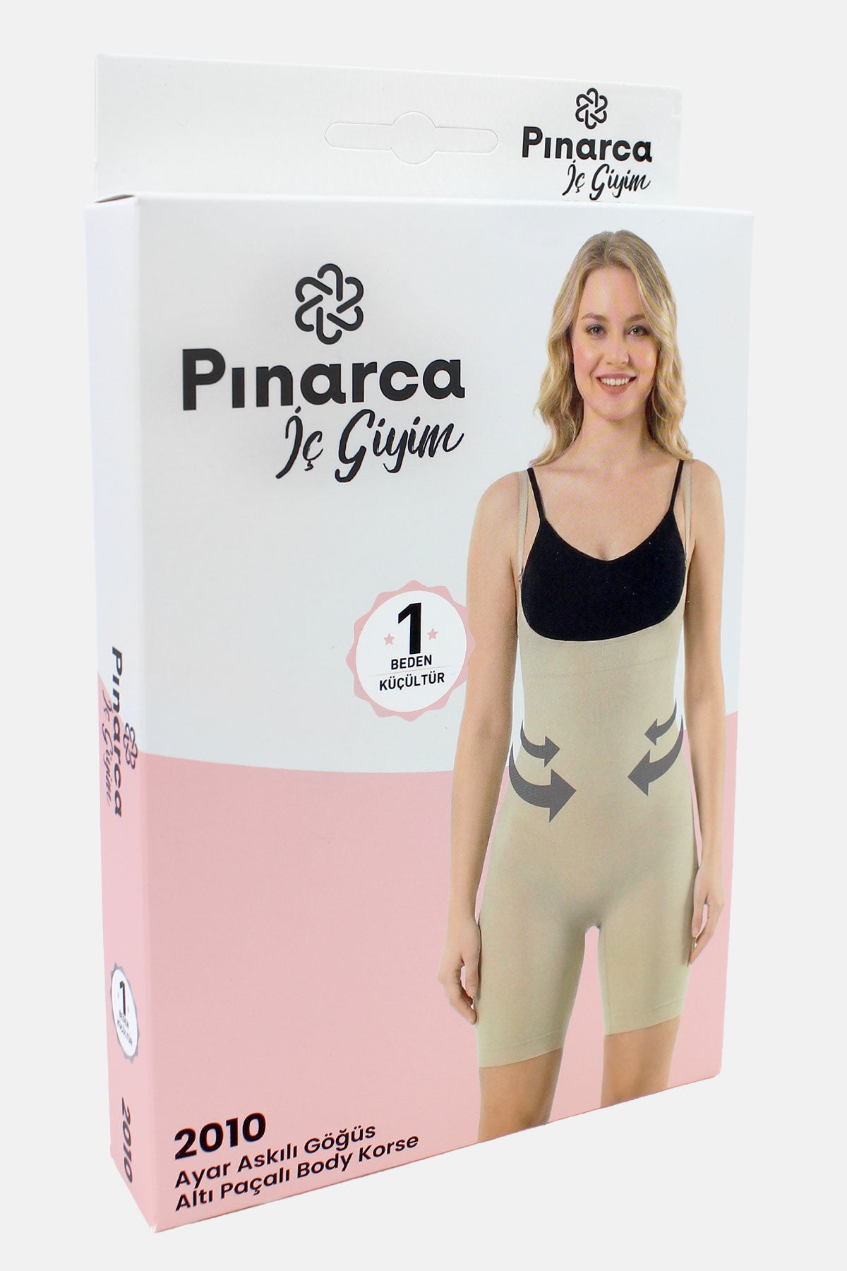 Pınarca Kadın Body Korse Göğüs Altı Paçalı Ayarlanabilir İp Askılı