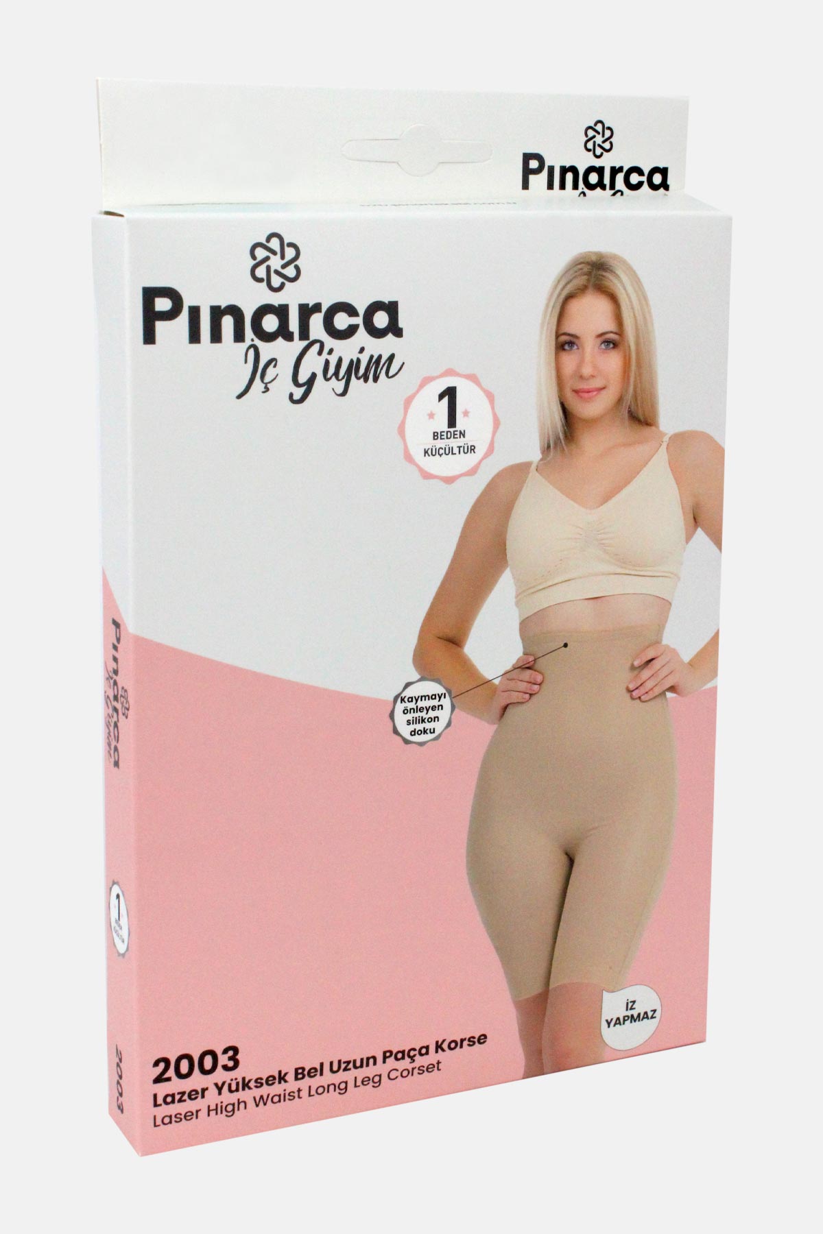 Pınarca Kadın Korse Boxer Lazer Kesim Yüksek Bel