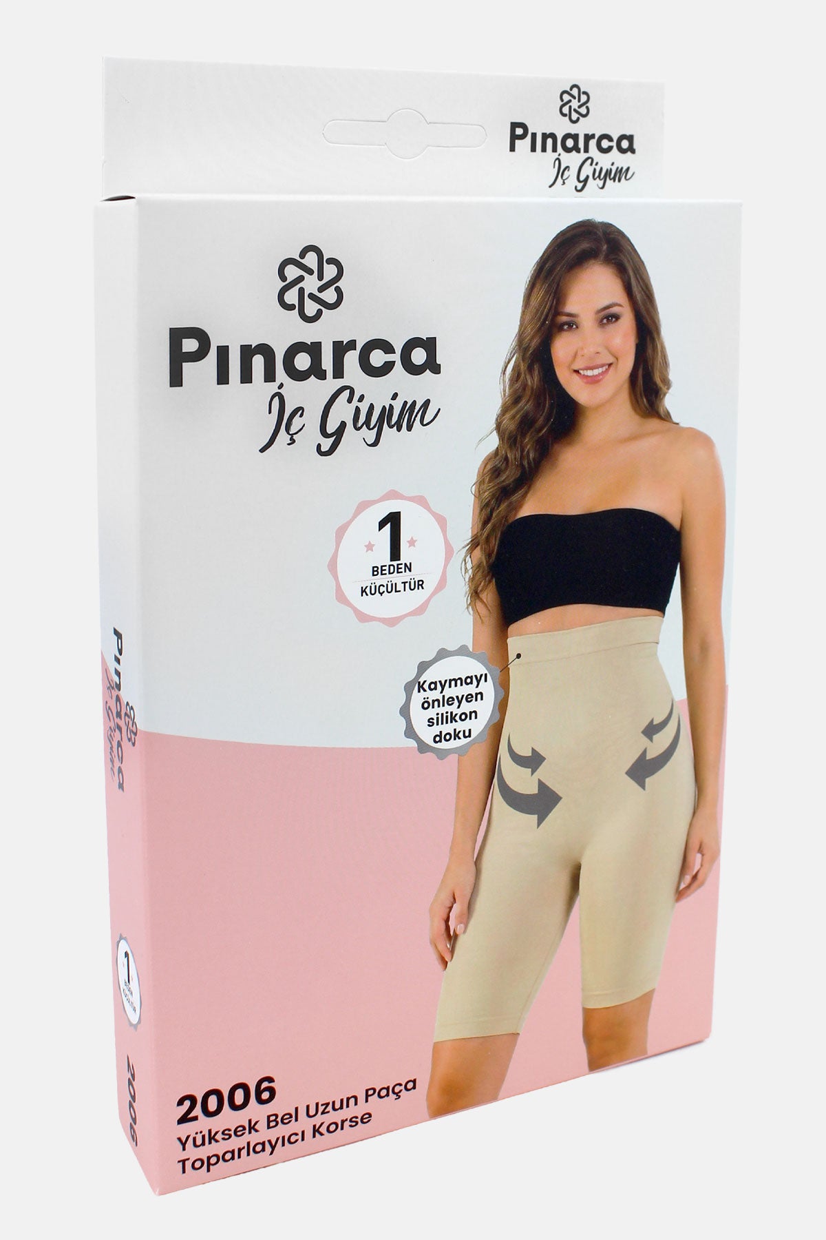 Pınarca Kadın Paçalı Korse Yüksek Bel Uzun Paça Toparlayıcı