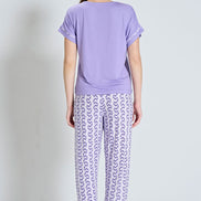 Pınarca Kadın Pijama Takım Kısa Kollu Paça Manşetli
