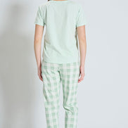 Pınarca Kadın Pijama Takımı Kısa Kollu Awesome Yazılı