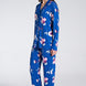 Pınarca Kadın Pijama Takımı Uzun Kollu Gömlek Yaka Düğmeli Çiçekli