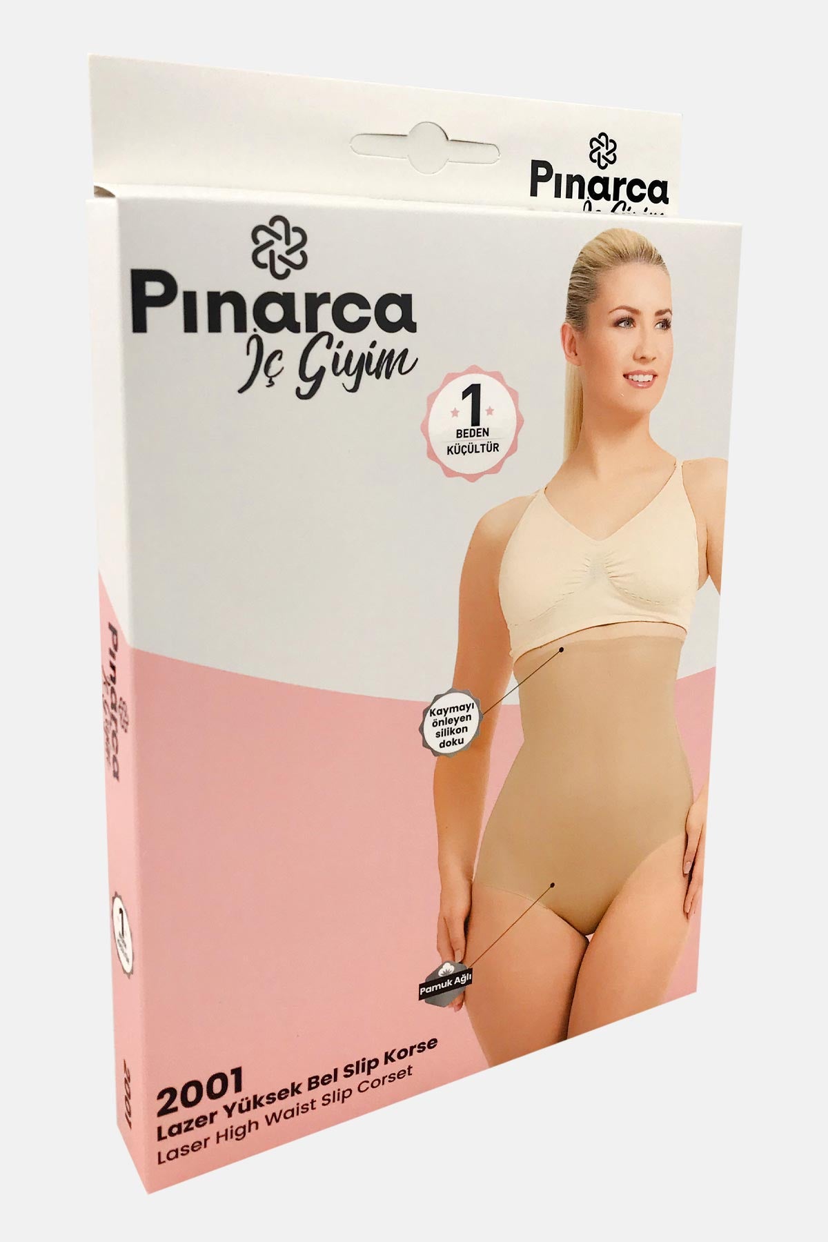 Pınarca Kadın Slip Korse Külot Yüksek Bel Lazer Kesim