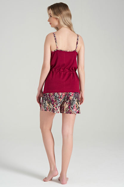 Pınarca Kadın Şortlu Pijama Takımı İp Askılı Pamuklu