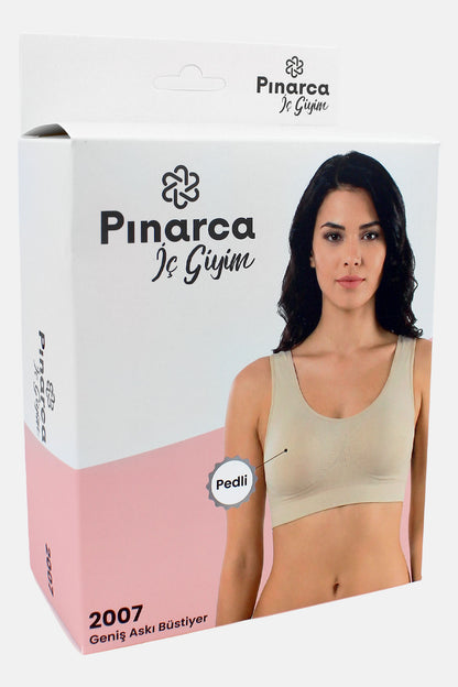 Pınarca Kadın Tek Büstiyer Kalın Askılı Pedli