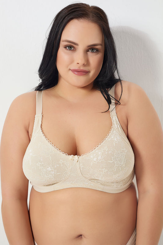 Pınarca Kadın Toparlayıcı Sütyen Minimizer Balensiz Penye Dantelli