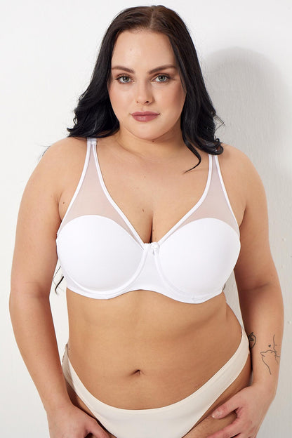 Pınarca Kadın Toparlayıcı Sütyen Minimizer Transparan Detaylı