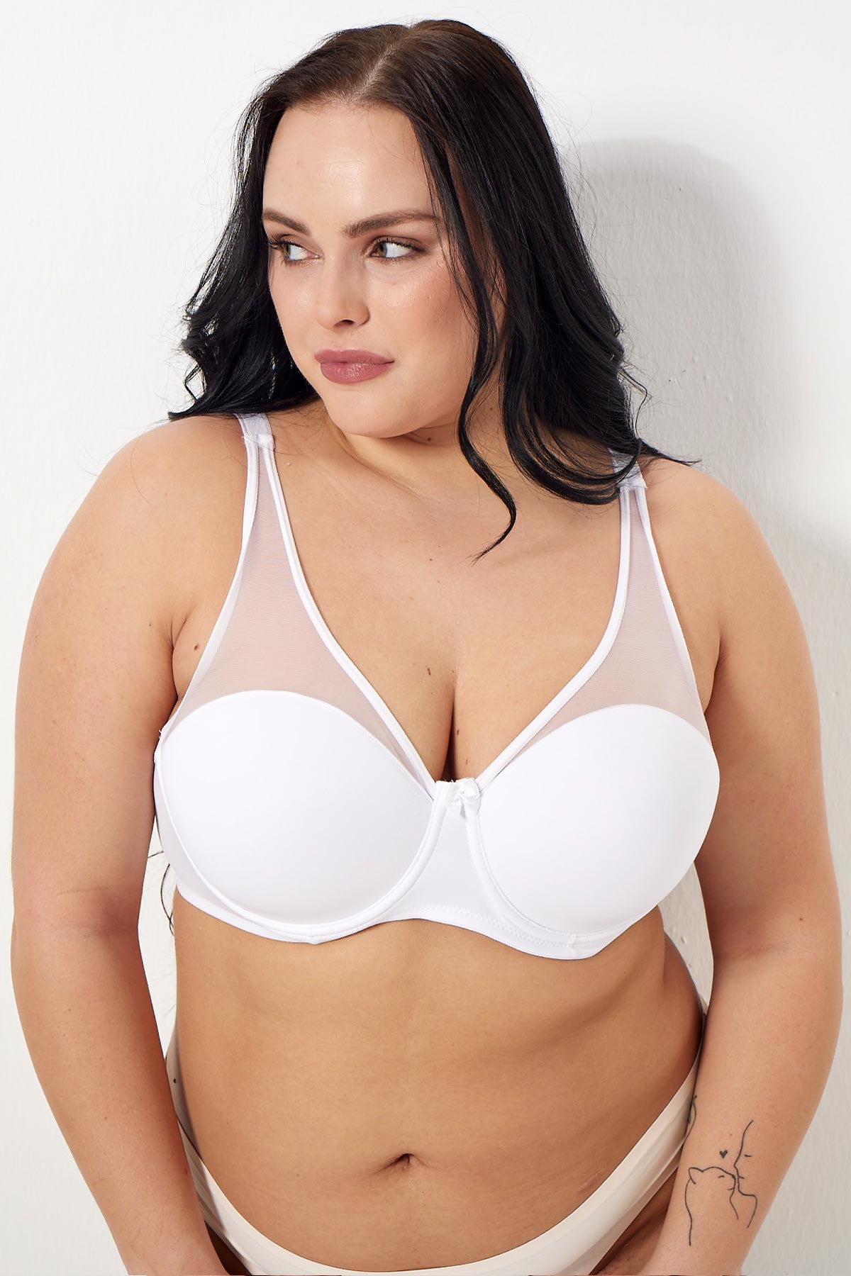 Pınarca Kadın Toparlayıcı Sütyen Minimizer Transparan Detaylı