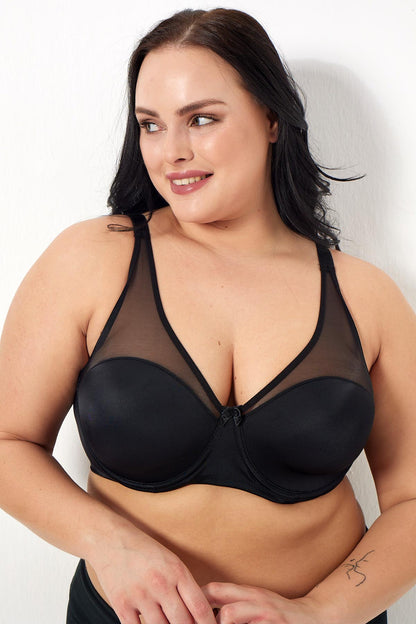 Pınarca Kadın Toparlayıcı Sütyen Minimizer Transparan Detaylı