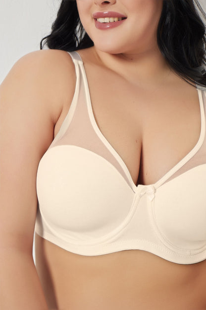 Pınarca Kadın Toparlayıcı Sütyen Minimizer Transparan Detaylı